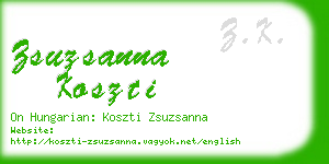 zsuzsanna koszti business card